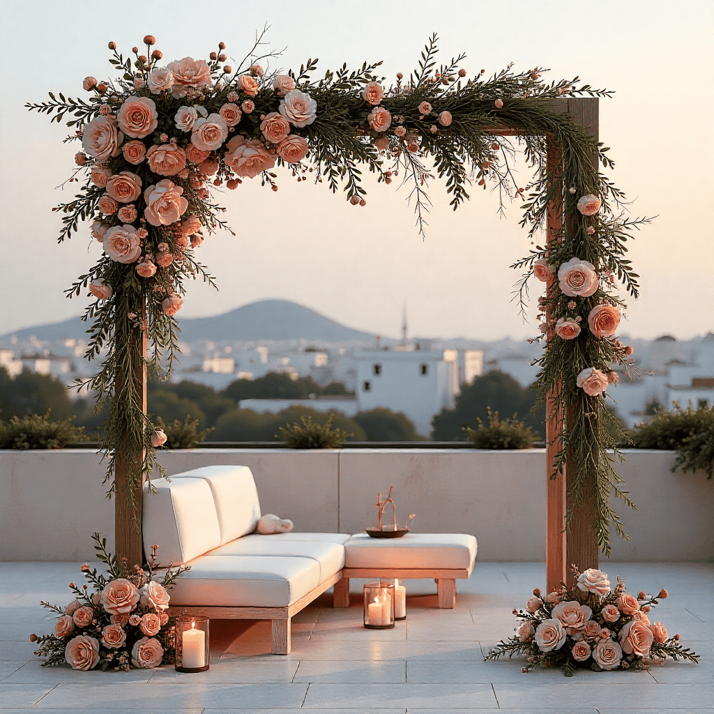 Moderne bryllupsdekoration